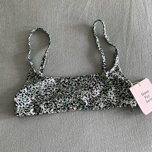 Stone Fox Swim Matcha Bikini Top NWT